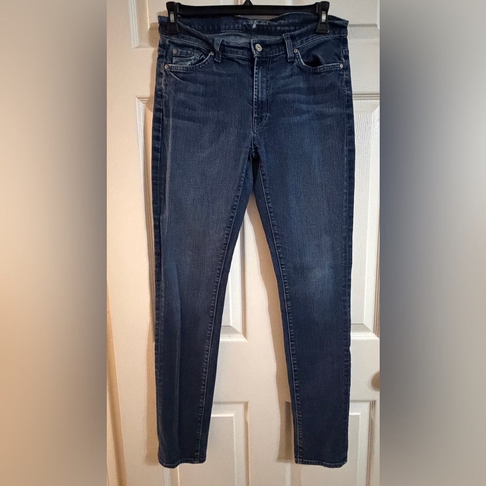 7 For All Mankind Jeans Womens 31 Medium Wash Stretch Denim Skinny Slim 7FAM